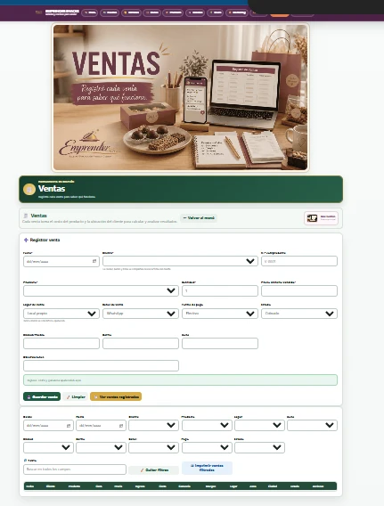 Herramienta de registro de ventas